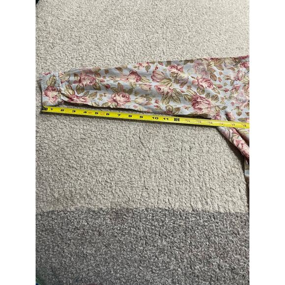 VTG Lizwear Womens Petite Small Floral Button Up Shirt Long Sleeve Top Liz Wear - Picture 3 of 7